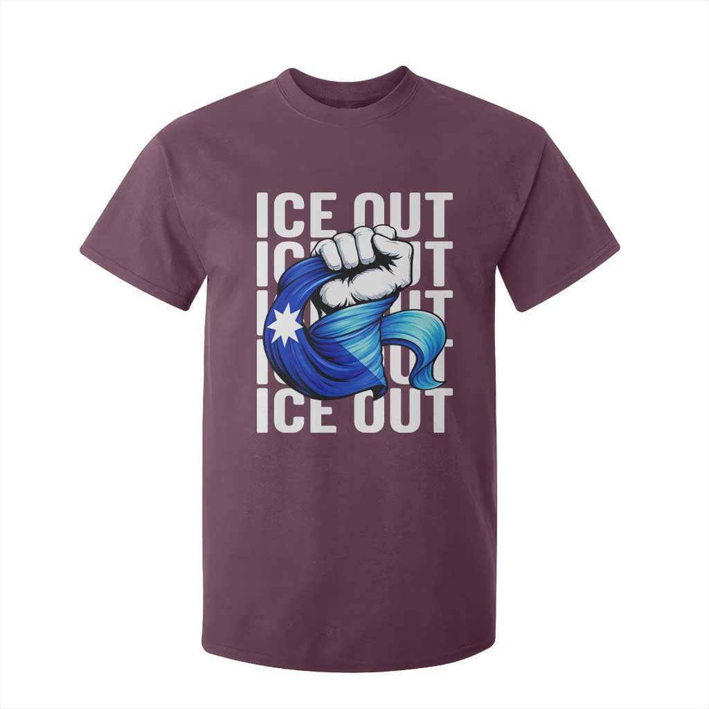 Minnesota Ice Out T Shirt For Kid Anti Ice Movement Protest TS12 Maroon Print Your Wear