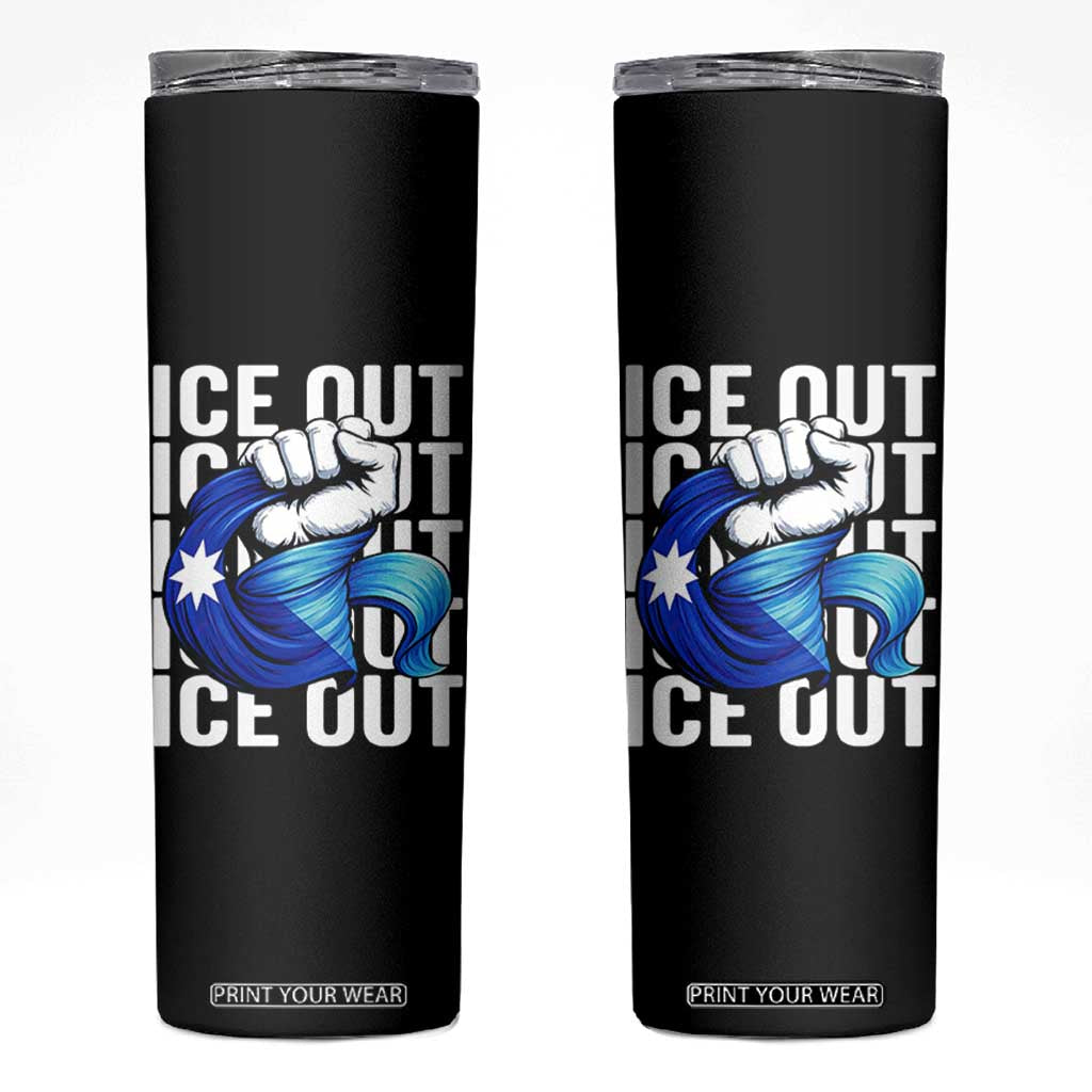 Minnesota Ice Out Skinny Tumbler Anti Ice Movement Protest TS12 Black Print Your Wear