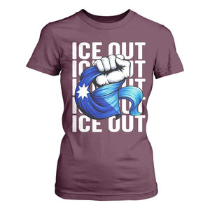 Minnesota Ice Out T Shirt For Women Anti Ice Movement Protest TS12 Maroon Print Your Wear