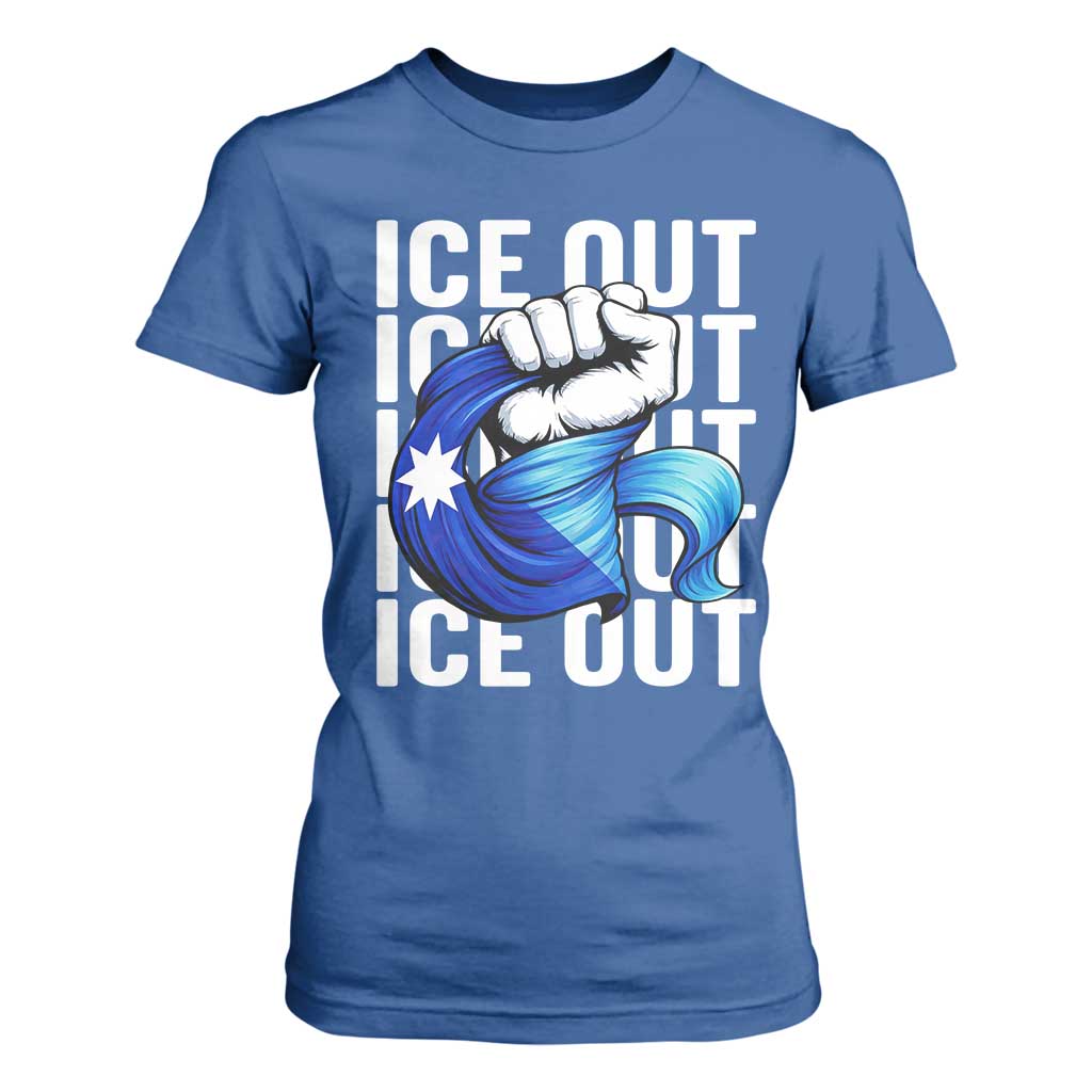 Minnesota Ice Out T Shirt For Women Anti Ice Movement Protest TS12 Royal Blue Print Your Wear