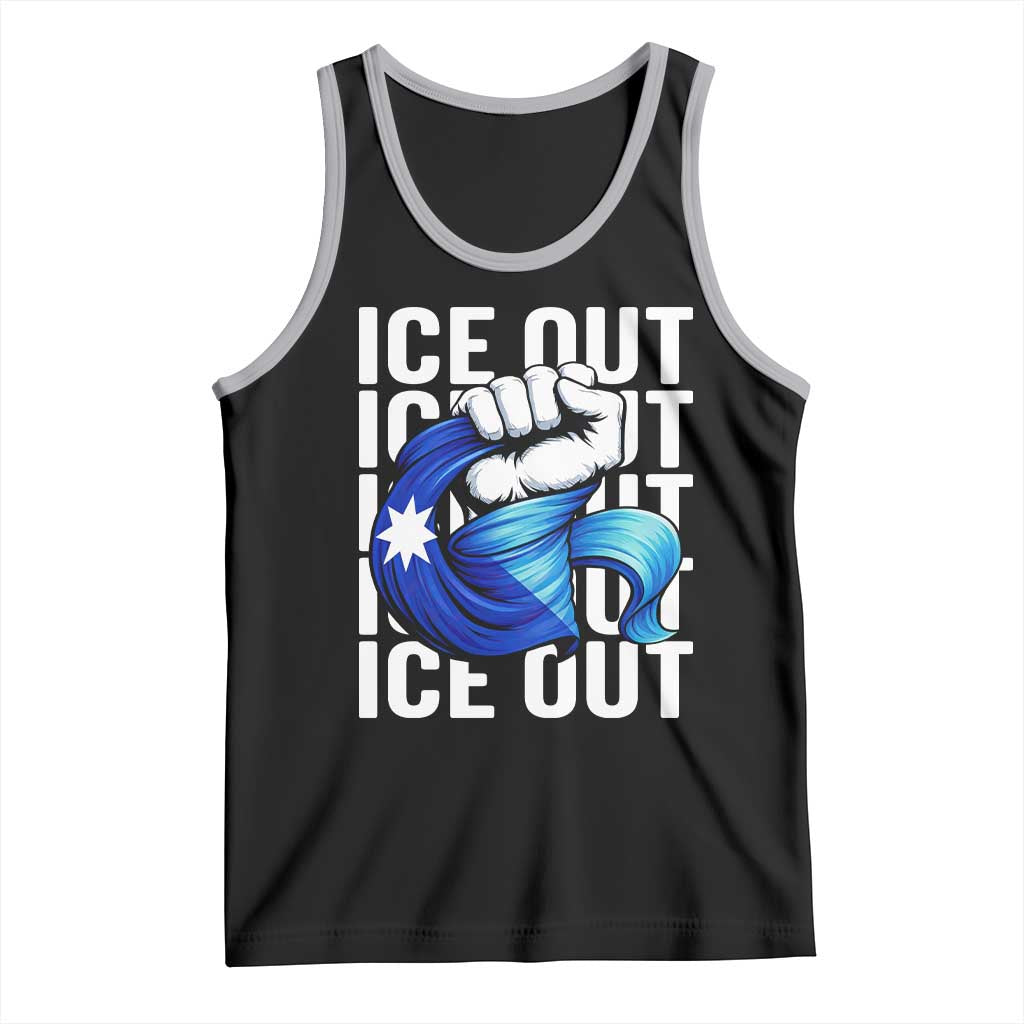 Minnesota Ice Out Tank Top Anti Ice Movement Protest TS12 Black Athletic Heather Print Your Wear
