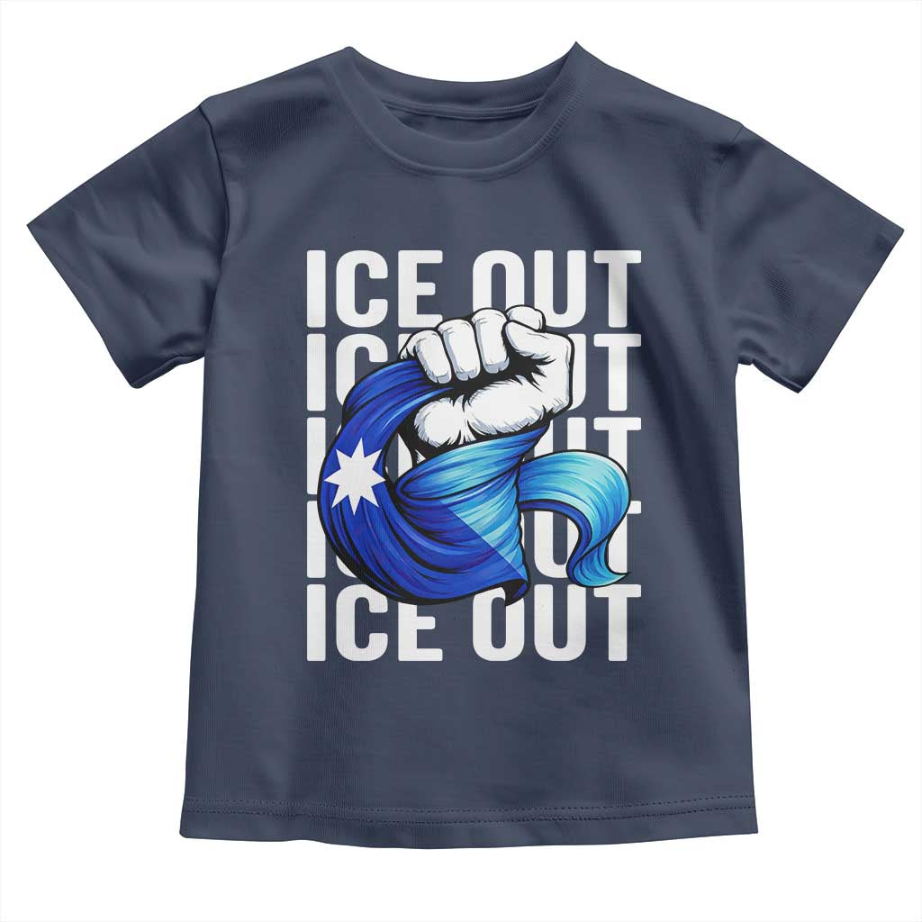 Minnesota Ice Out Toddler T Shirt Anti Ice Movement Protest TS12 Navy Print Your Wear