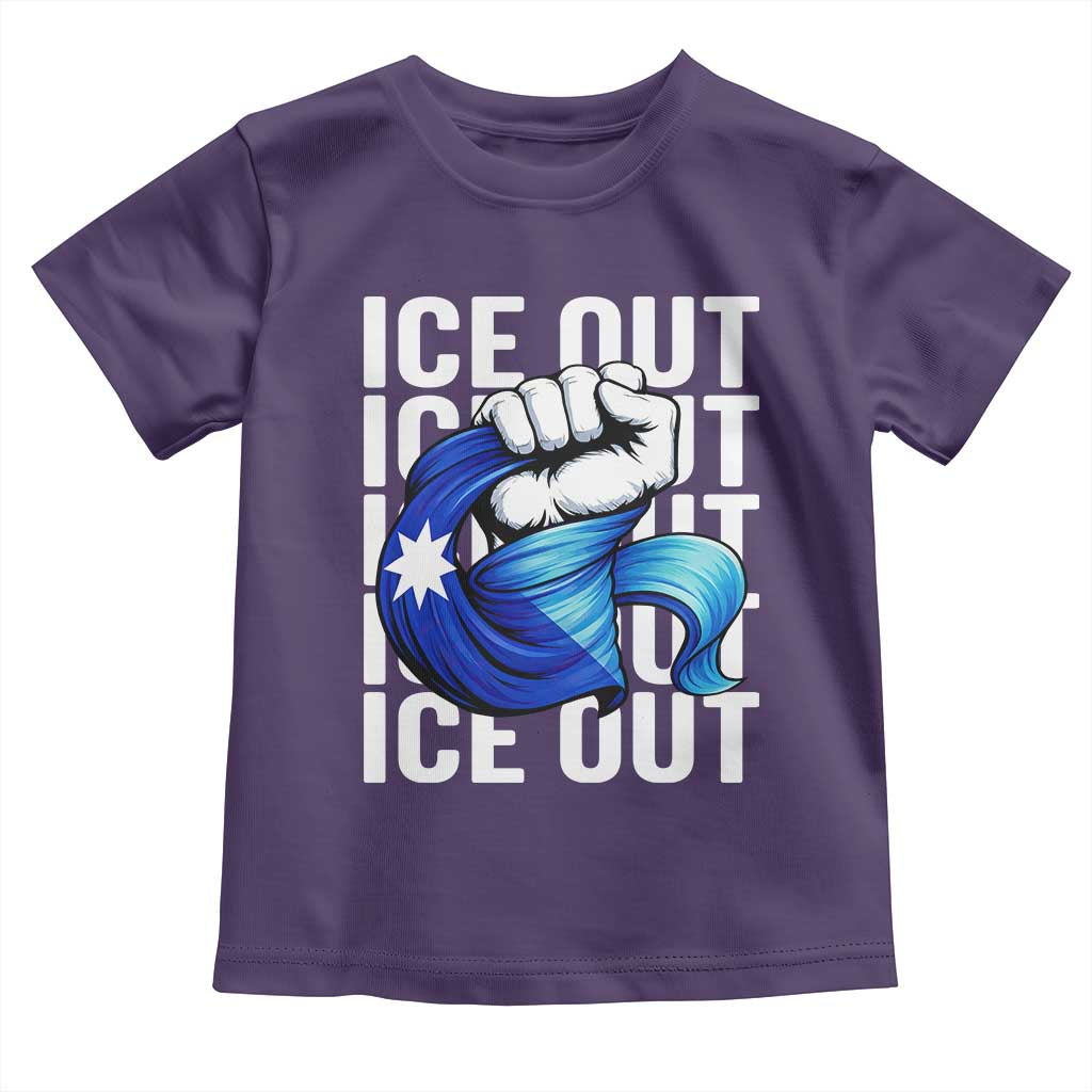 Minnesota Ice Out Toddler T Shirt Anti Ice Movement Protest TS12 Purple Print Your Wear