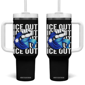 Minnesota Ice Out Tumbler With Handle Anti Ice Movement Protest TS12 One Size: 40 oz Black Print Your Wear