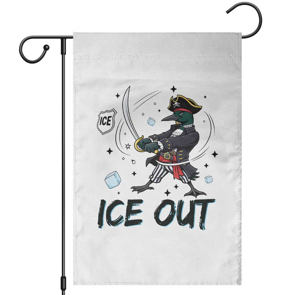 Funny Pirate Common Loon Minnesota Defends Abolish Ice Garden Flag TS12 White Print Your Wear