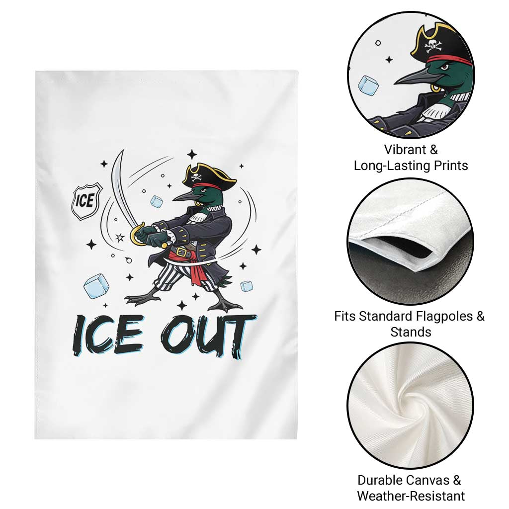 Funny Pirate Common Loon Minnesota Defends Abolish Ice Garden Flag TS12 Print Your Wear
