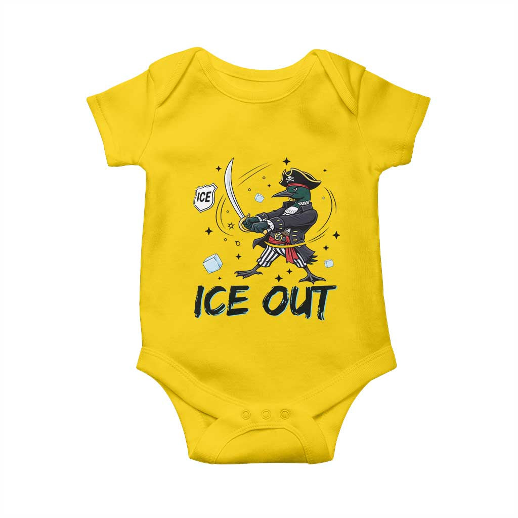 Funny Pirate Common Loon Minnesota Defends Abolish Ice Baby Onesie TS12 Daisy Print Your Wear