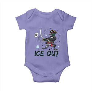 Funny Pirate Common Loon Minnesota Defends Abolish Ice Baby Onesie TS12 Violet Print Your Wear