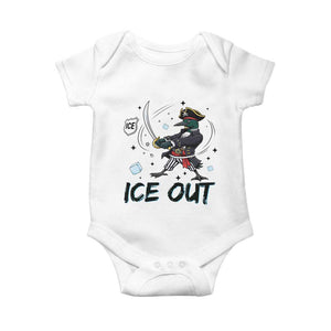 Funny Pirate Common Loon Minnesota Defends Abolish Ice Baby Onesie TS12 White Print Your Wear
