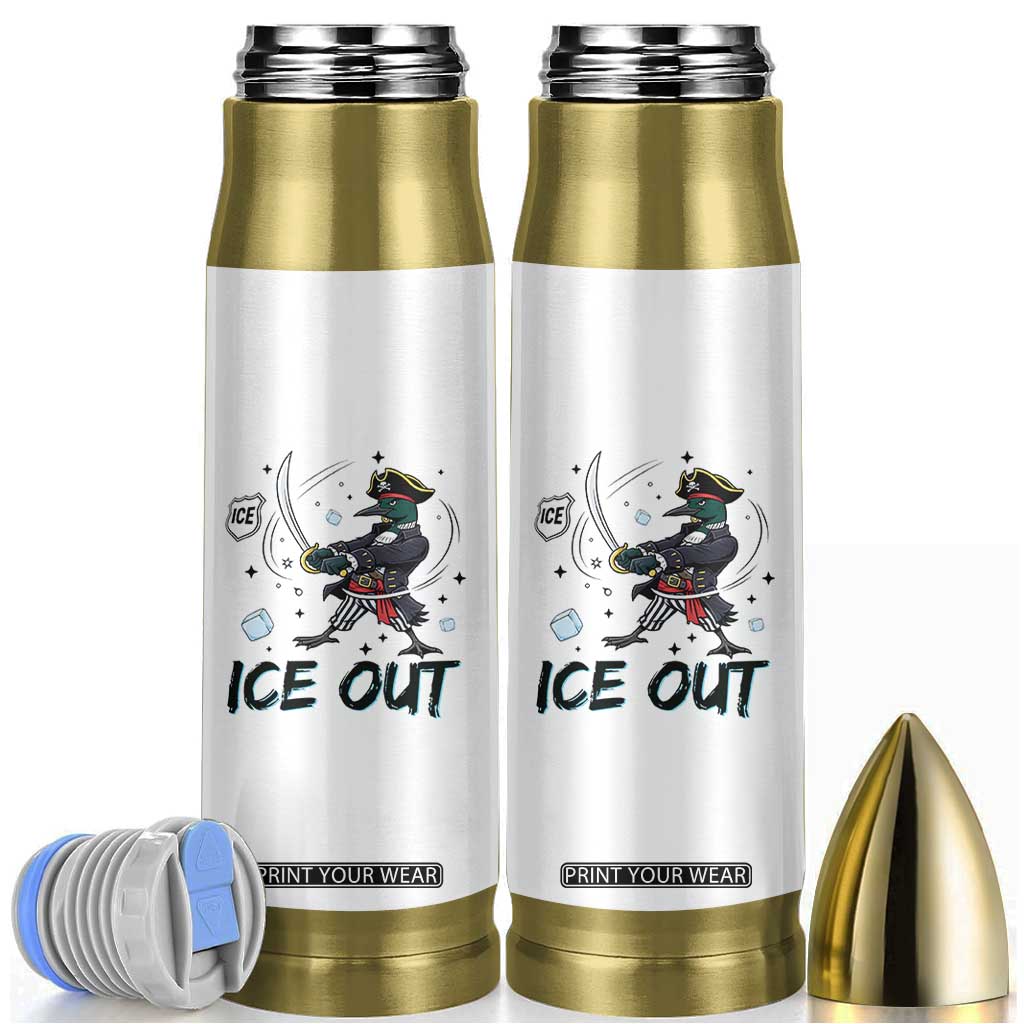 Funny Pirate Common Loon Minnesota Defends Abolish Ice Bullet Tumbler TS12 White Print Your Wear