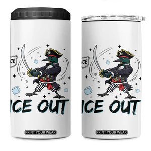 Funny Pirate Common Loon Minnesota Defends Abolish Ice 4 in 1 Can Cooler Tumbler TS12 One Size: 16 oz White Print Your Wear