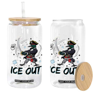 Funny Pirate Common Loon Minnesota Defends Abolish Ice Glass Can TS12 Print Your Wear
