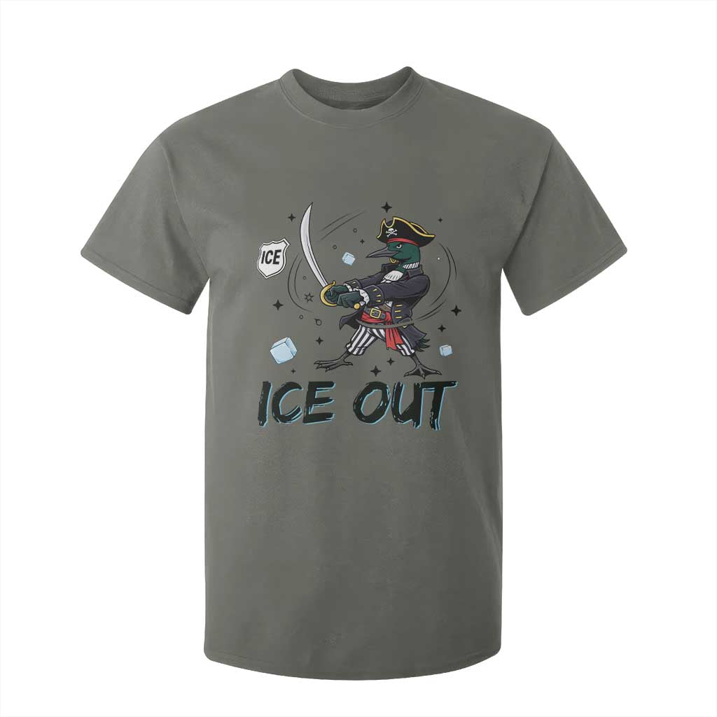 Funny Pirate Common Loon Minnesota Defends Abolish Ice T Shirt For Kid TS12 Military Green Print Your Wear