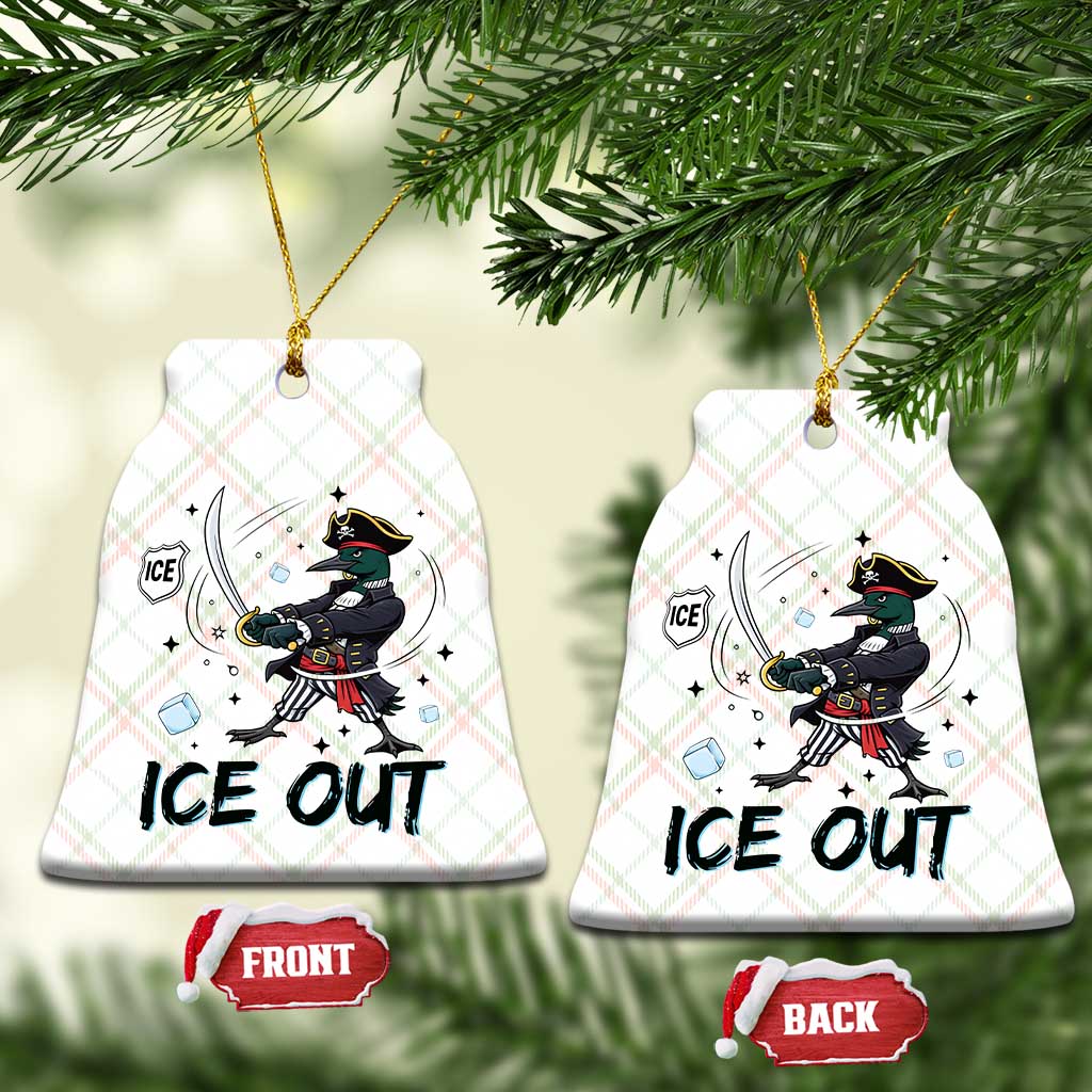 Funny Pirate Common Loon Minnesota Defends Abolish Ice Ceramic Ornament TS12 Print Your Wear