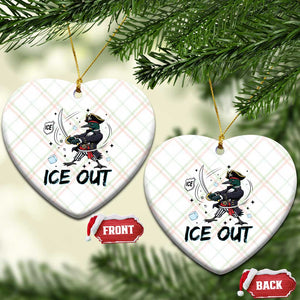 Funny Pirate Common Loon Minnesota Defends Abolish Ice Ceramic Ornament TS12 Print Your Wear
