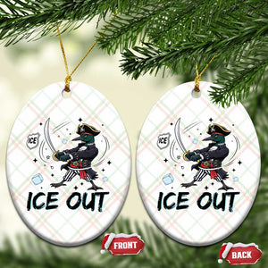 Funny Pirate Common Loon Minnesota Defends Abolish Ice Ceramic Ornament TS12 Print Your Wear