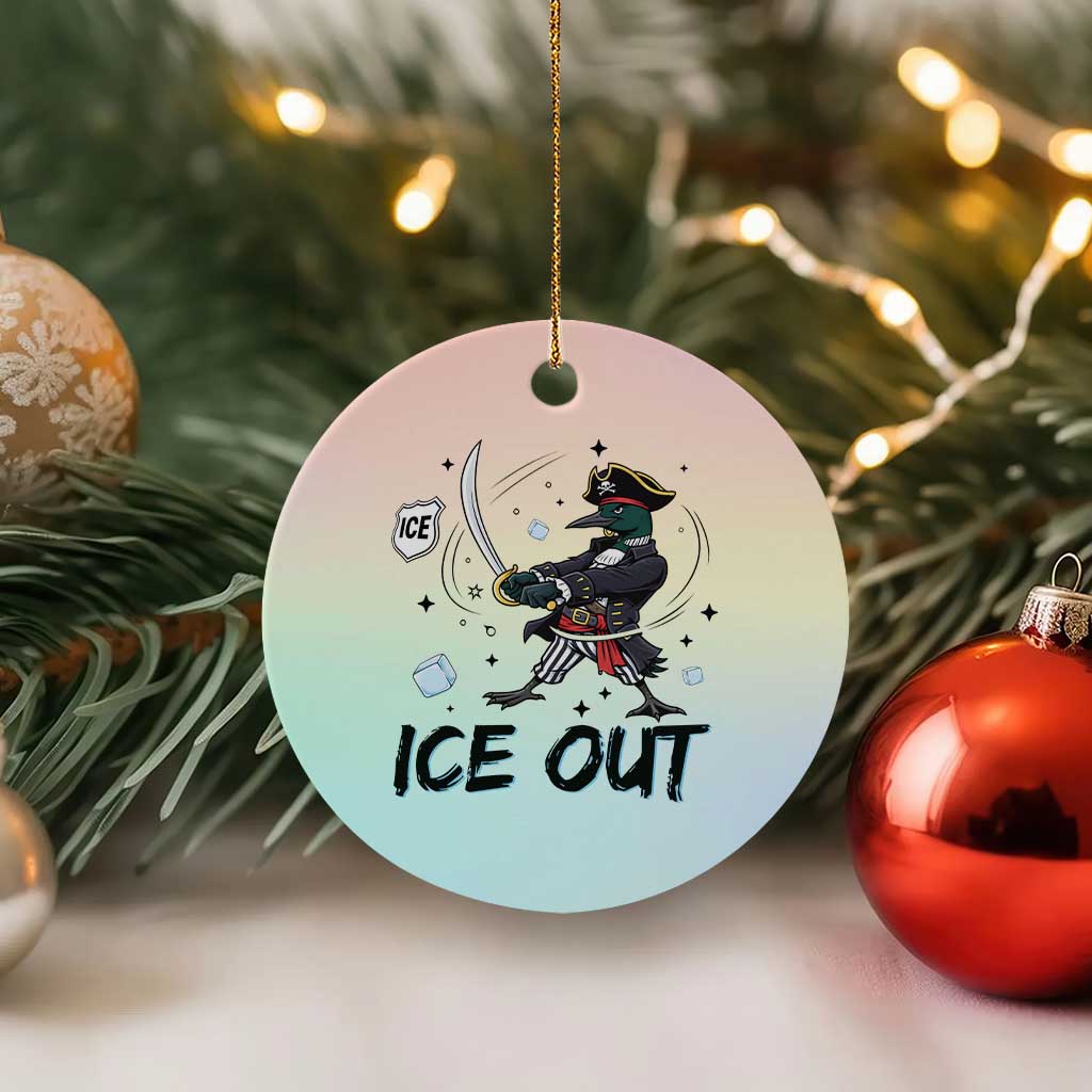 Funny Pirate Common Loon Minnesota Defends Abolish Ice Ceramic Ornament TS12 1pc Pastel Print Your Wear