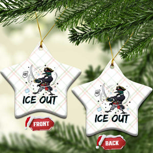 Funny Pirate Common Loon Minnesota Defends Abolish Ice Ceramic Ornament TS12 Print Your Wear