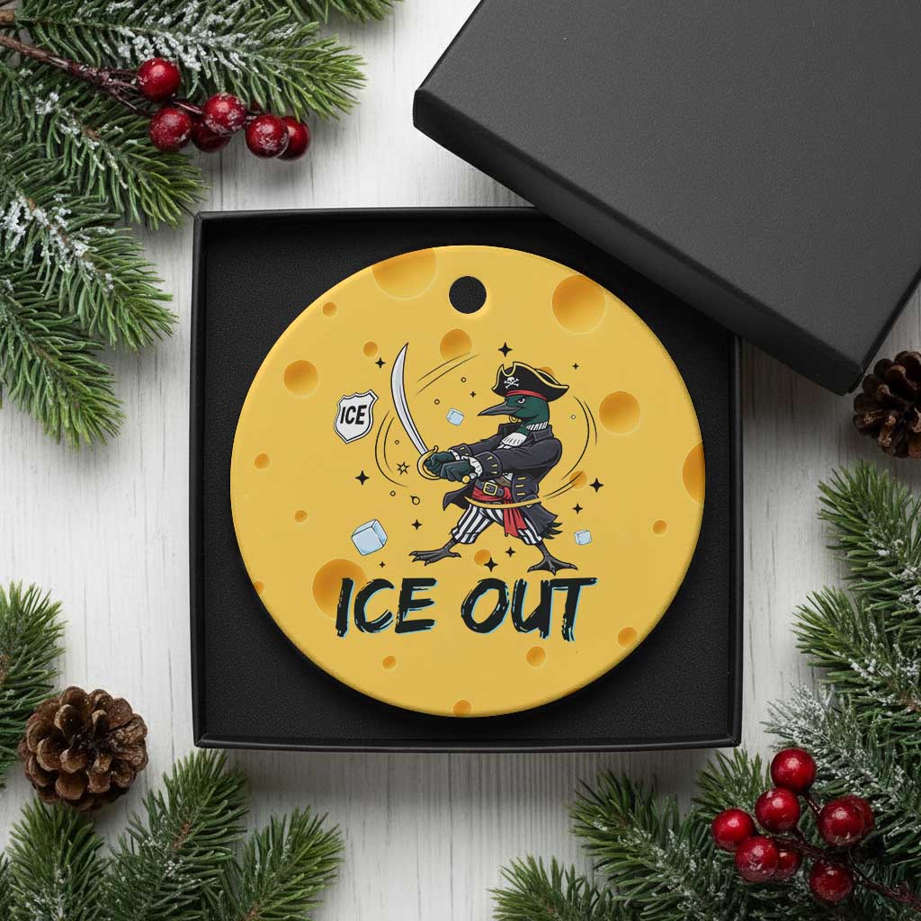 Funny Pirate Common Loon Minnesota Defends Abolish Ice Ceramic Ornament TS12 1pc Yellow Cheese Print Your Wear