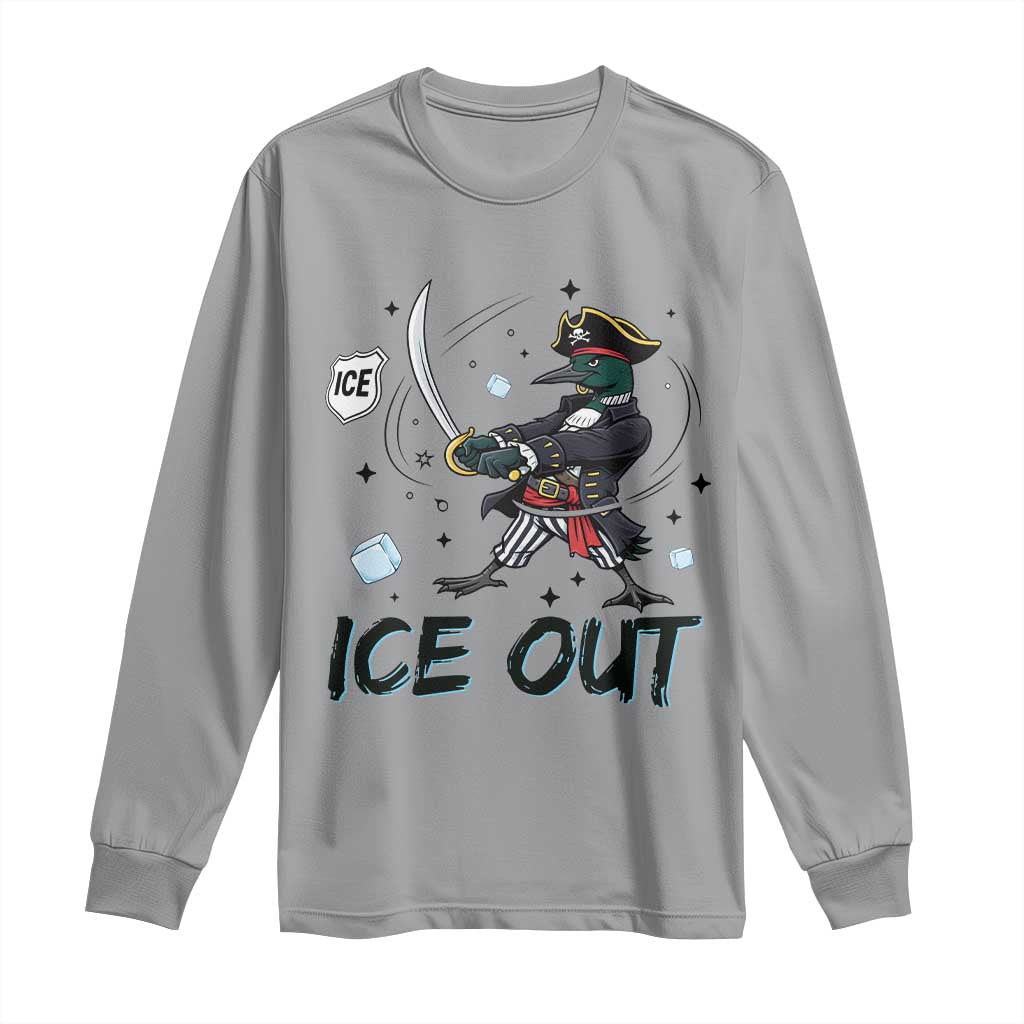 Funny Pirate Common Loon Minnesota Defends Abolish Ice Long Sleeve Shirt TS12 Sport Gray Print Your Wear