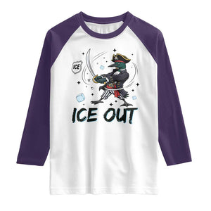 Funny Pirate Common Loon Minnesota Defends Abolish Ice Raglan Shirt TS12 White Purple Print Your Wear