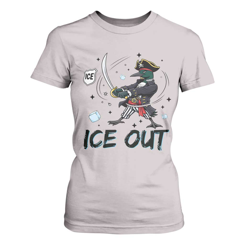 Funny Pirate Common Loon Minnesota Defends Abolish Ice T Shirt For Women TS12 Ice Gray Print Your Wear