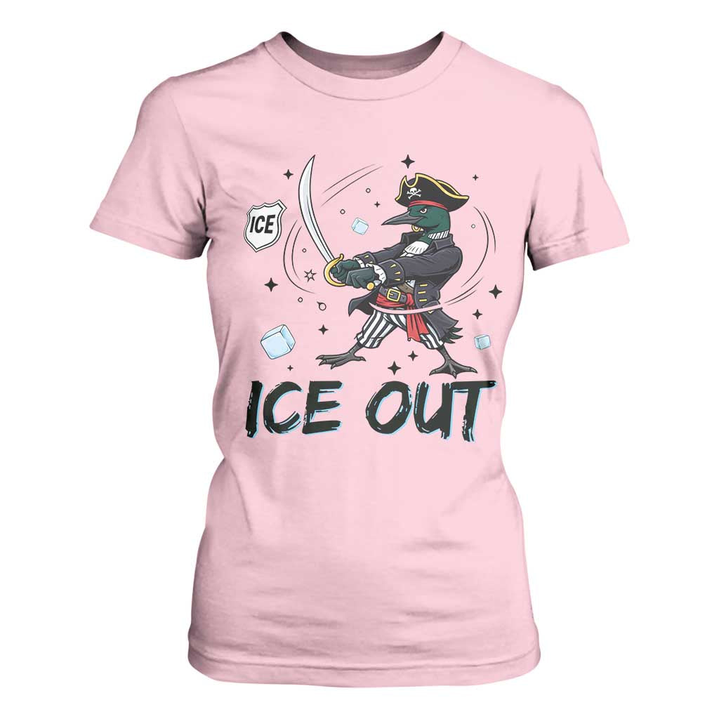 Funny Pirate Common Loon Minnesota Defends Abolish Ice T Shirt For Women TS12 Light Pink Print Your Wear