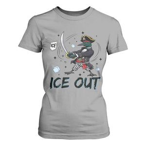 Funny Pirate Common Loon Minnesota Defends Abolish Ice T Shirt For Women TS12 Sport Gray Print Your Wear