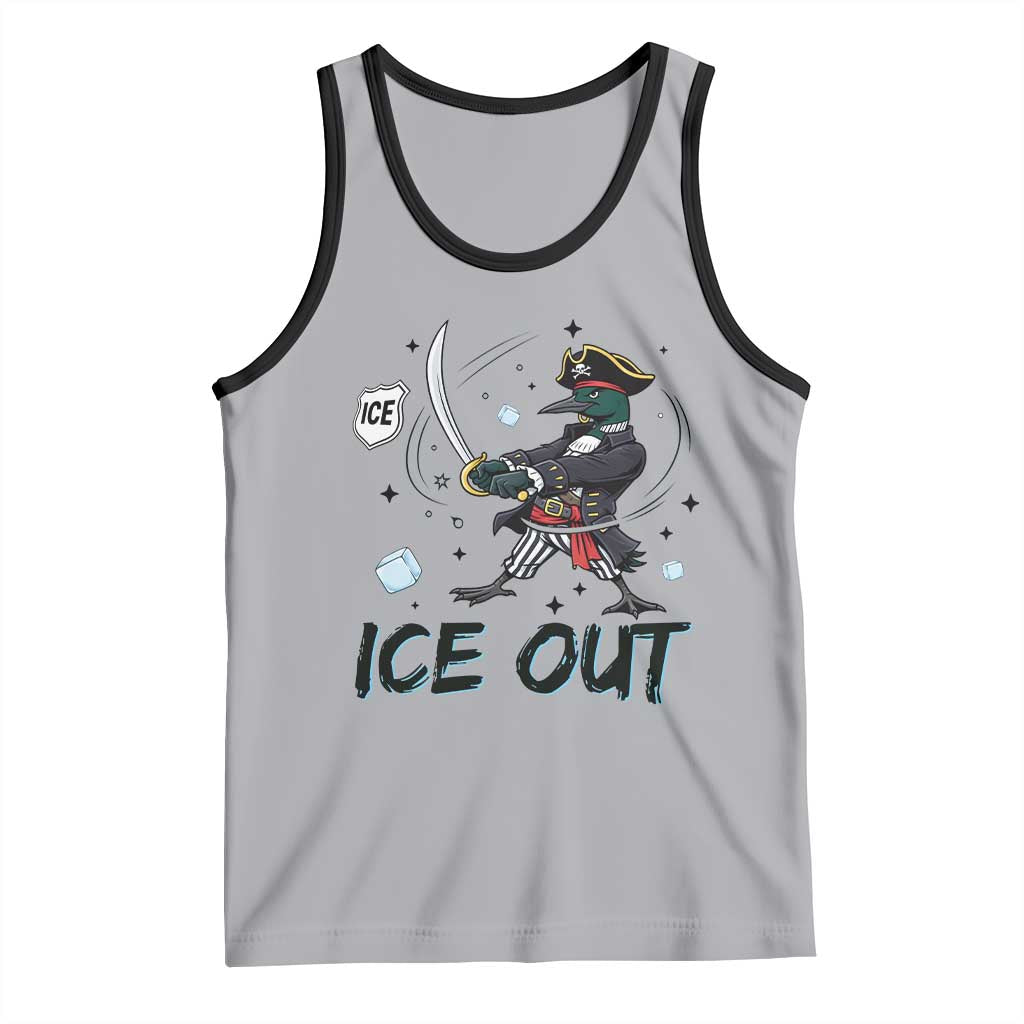 Funny Pirate Common Loon Minnesota Defends Abolish Ice Tank Top TS12 Athletic Heather Black Print Your Wear