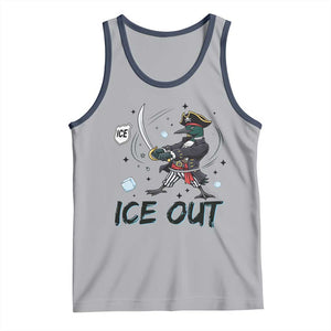 Funny Pirate Common Loon Minnesota Defends Abolish Ice Tank Top TS12 Athletic Heather Navy Print Your Wear