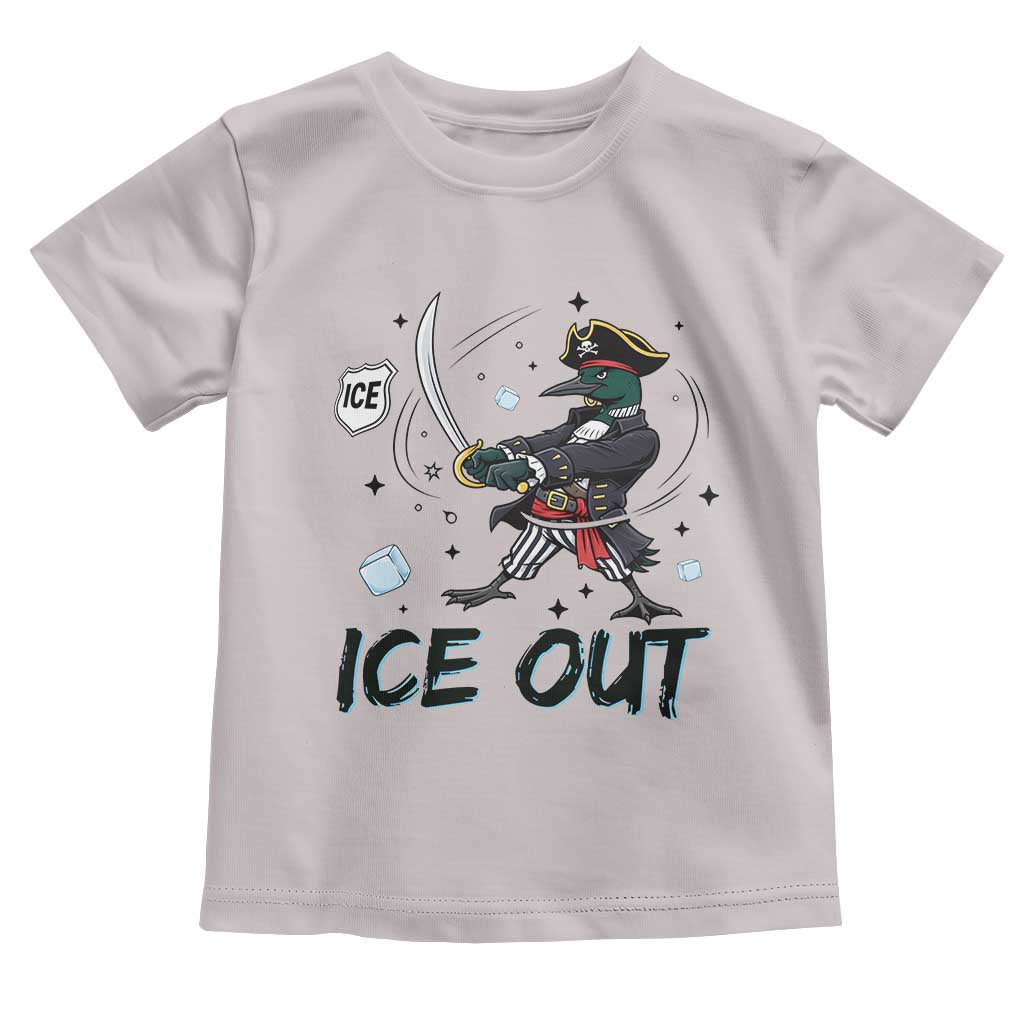Funny Pirate Common Loon Minnesota Defends Abolish Ice Toddler T Shirt TS12 Ice Gray Print Your Wear
