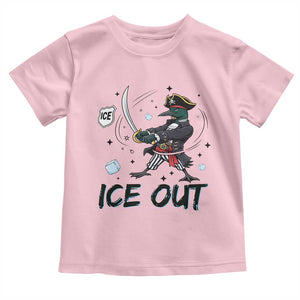 Funny Pirate Common Loon Minnesota Defends Abolish Ice Toddler T Shirt TS12 Light Pink Print Your Wear