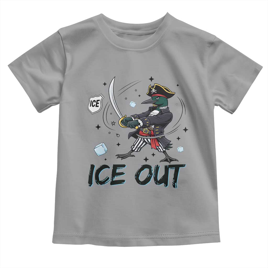 Funny Pirate Common Loon Minnesota Defends Abolish Ice Toddler T Shirt TS12 Sport Gray Print Your Wear