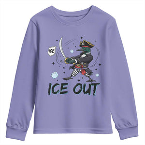 Funny Pirate Common Loon Minnesota Defends Abolish Ice Youth Sweatshirt TS12 Violet Print Your Wear