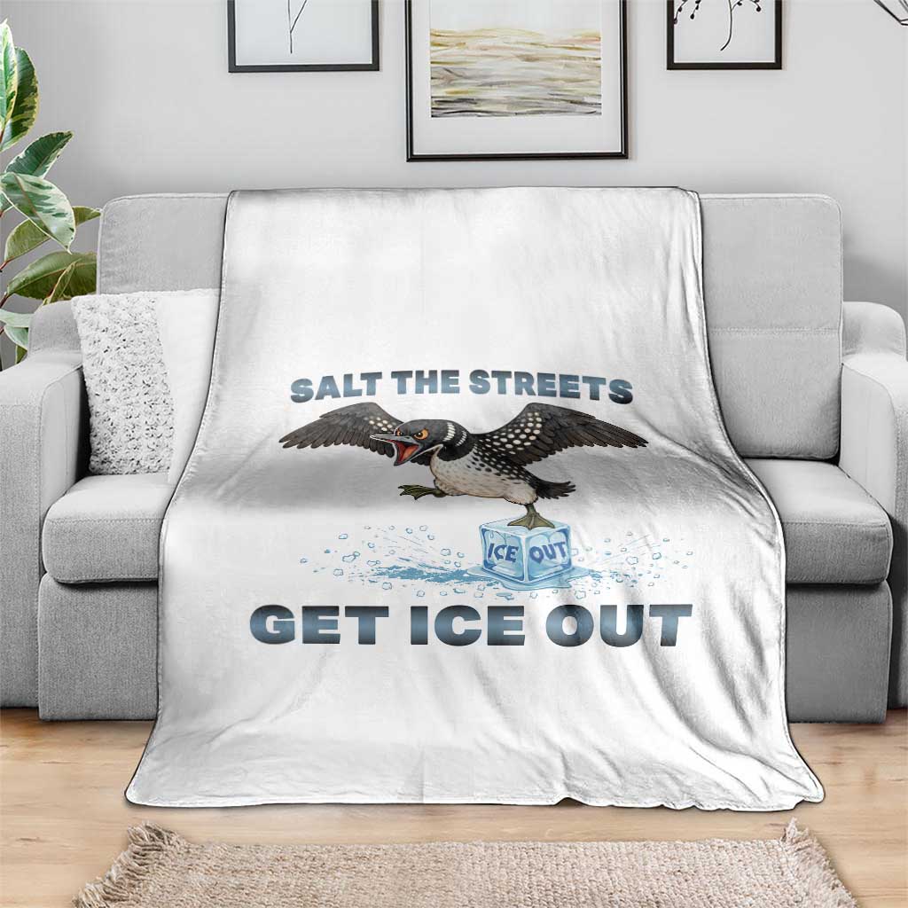 Minnesota Loon Salt The Streets Get Ice Out Throw Blanket TS12 Print Your Wear