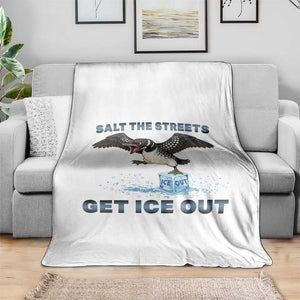 Minnesota Loon Salt The Streets Get Ice Out Throw Blanket TS12 Print Your Wear