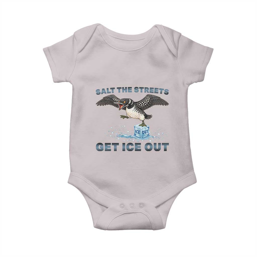 Minnesota Loon Salt The Streets Get Ice Out Baby Onesie TS12 Ice Gray Print Your Wear