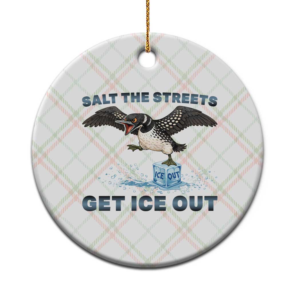 Minnesota Loon Salt The Streets Get Ice Out Ceramic Ornament TS12 1pc Christmas Plaid Print Your Wear