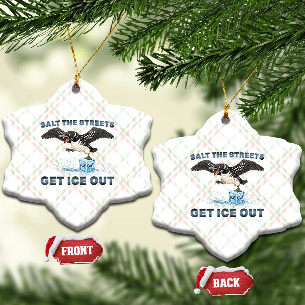 Minnesota Loon Salt The Streets Get Ice Out Ceramic Ornament TS12 Print Your Wear