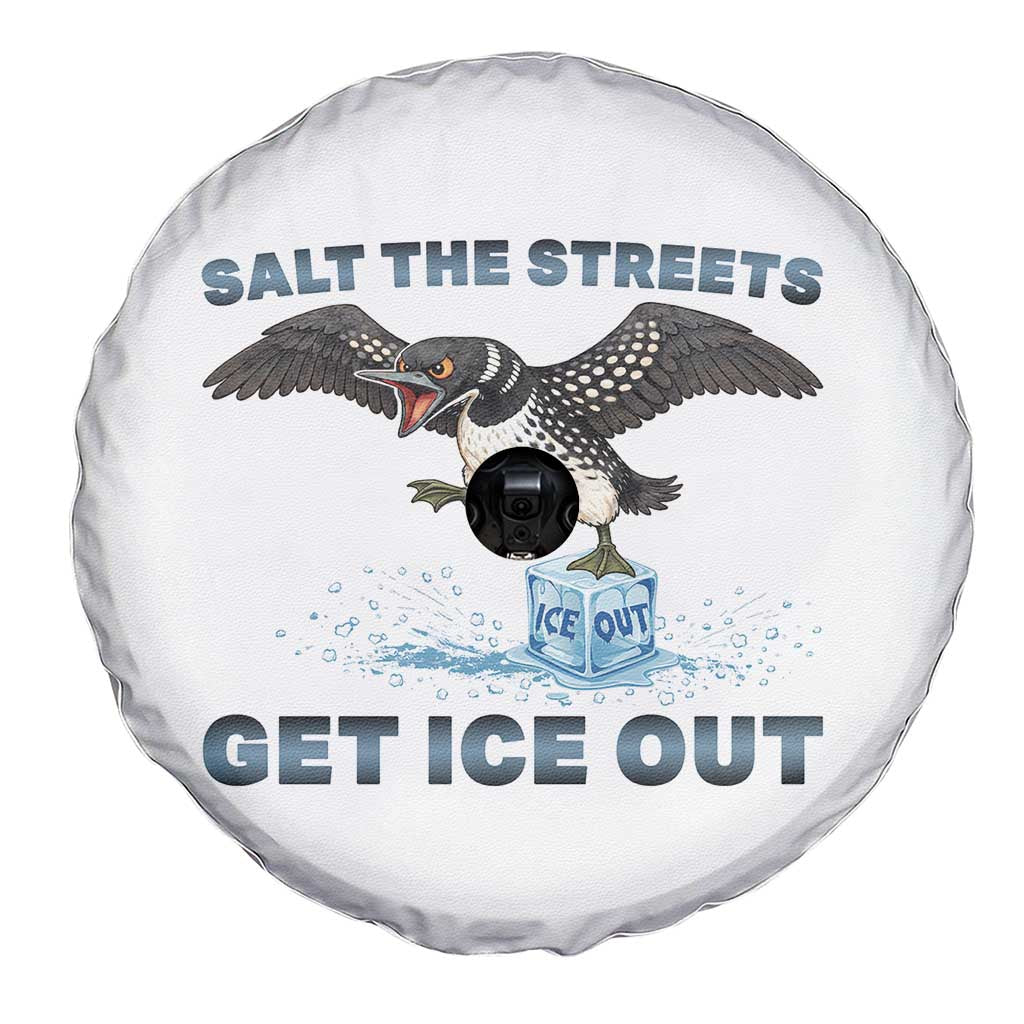Minnesota Loon Salt The Streets Get Ice Out Spare Tire Cover TS12 Print Your Wear