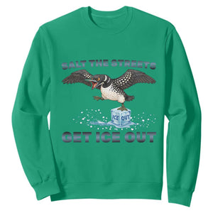 Minnesota Loon Salt The Streets Get Ice Out Sweatshirt TS12 Irish Green Print Your Wear
