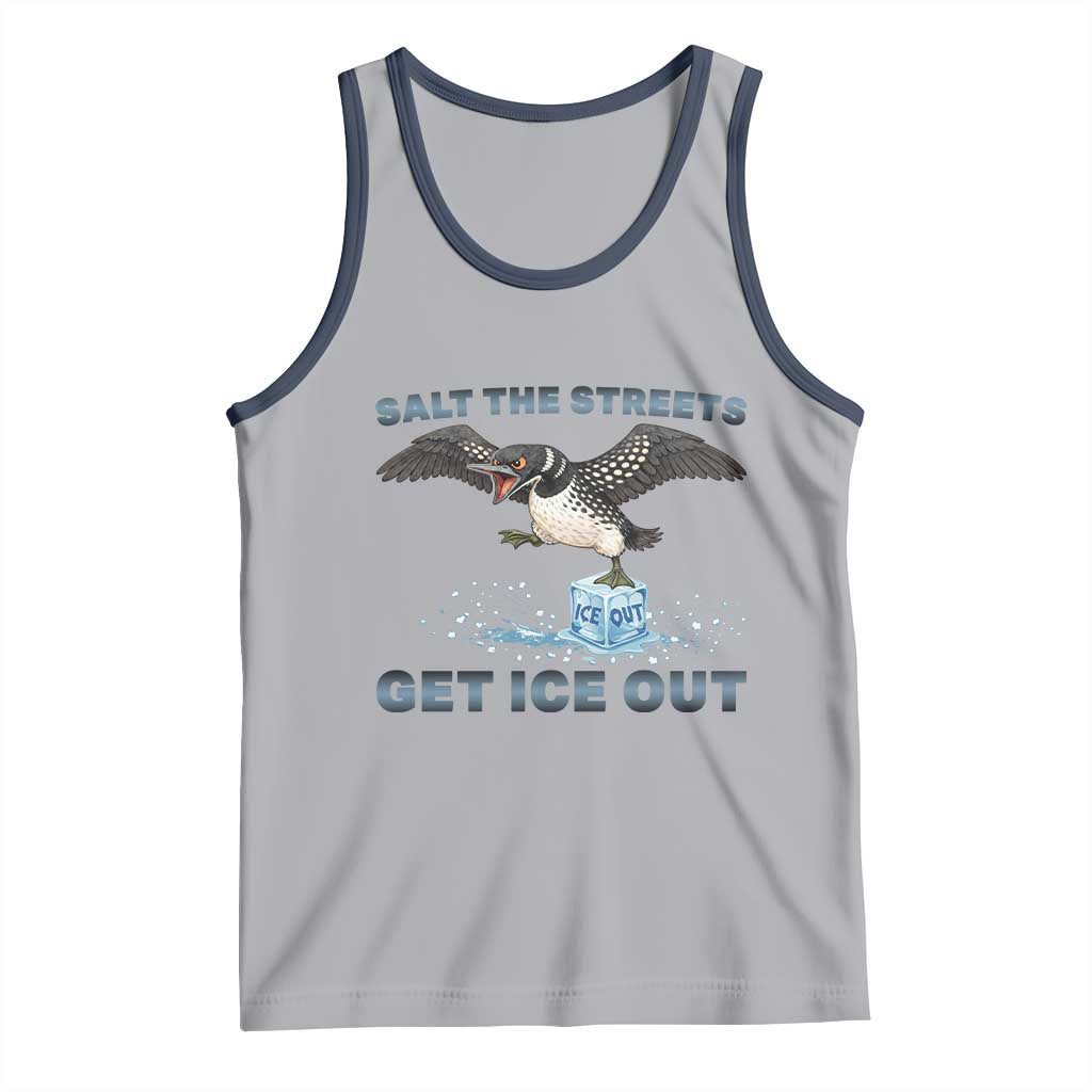Minnesota Loon Salt The Streets Get Ice Out Tank Top TS12 Athletic Heather Navy Print Your Wear