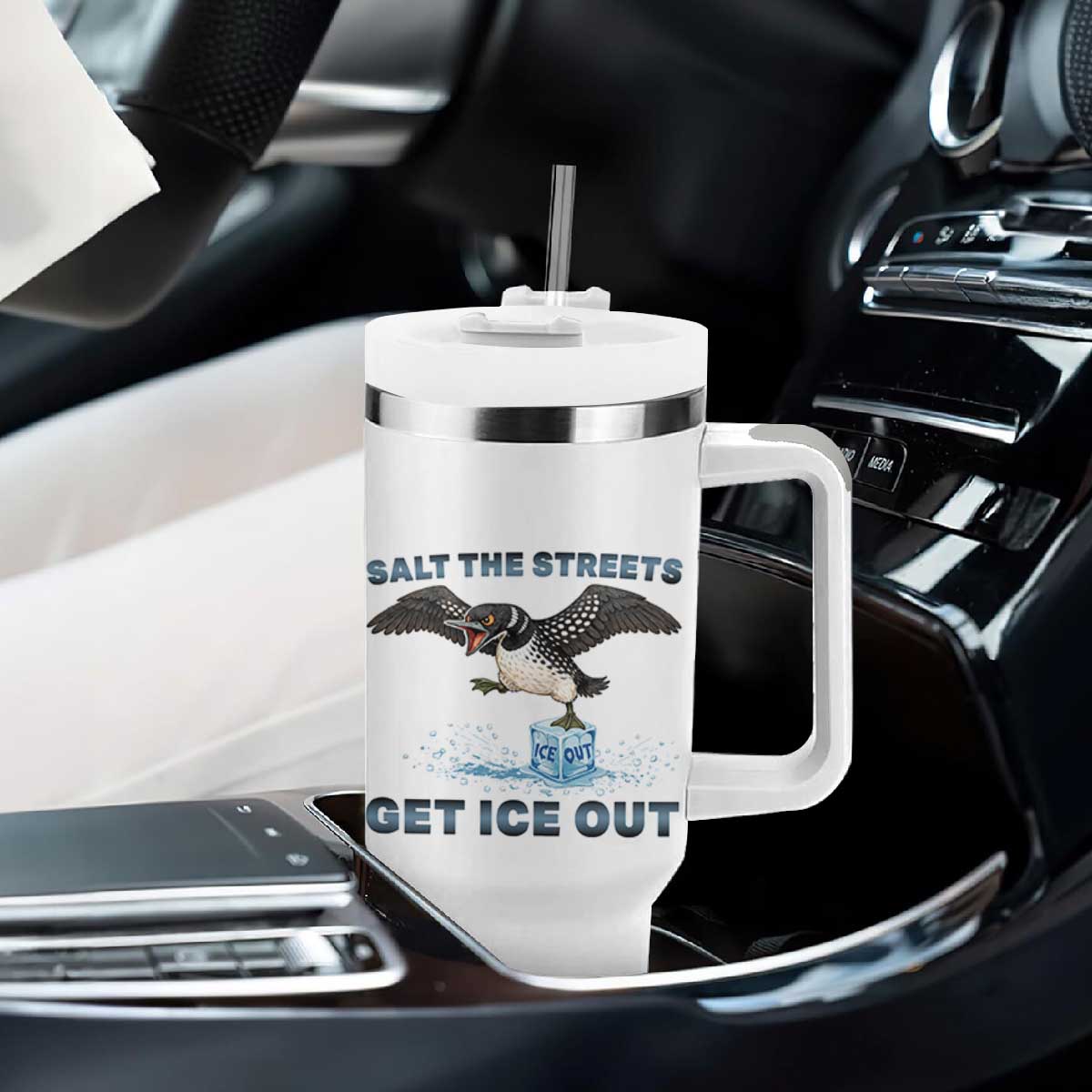 Minnesota Loon Salt The Streets Get Ice Out Tumbler With Handle TS12 Print Your Wear