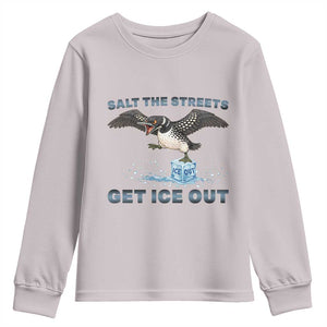 Minnesota Loon Salt The Streets Get Ice Out Youth Sweatshirt TS12 Ice Gray Print Your Wear