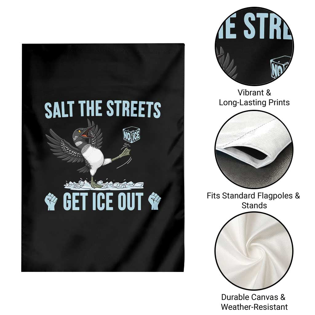 Salt The Streets Get Ice Out Garden Flag Resist Minneapolis Political TS12 Print Your Wear