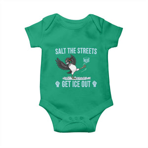 Salt The Streets Get Ice Out Baby Onesie Resist Minneapolis Political TS12 Irish Green Print Your Wear