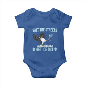 Salt The Streets Get Ice Out Baby Onesie Resist Minneapolis Political TS12 Royal Blue Print Your Wear