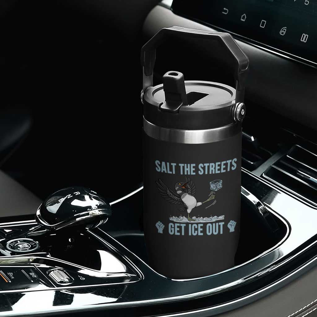 Salt The Streets Get Ice Out Flip Straw Tumbler Resist Minneapolis Political TS12 Print Your Wear
