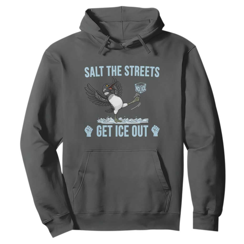 Salt The Streets Get Ice Out Hoodie Resist Minneapolis Political TS12 Dark Heather Print Your Wear