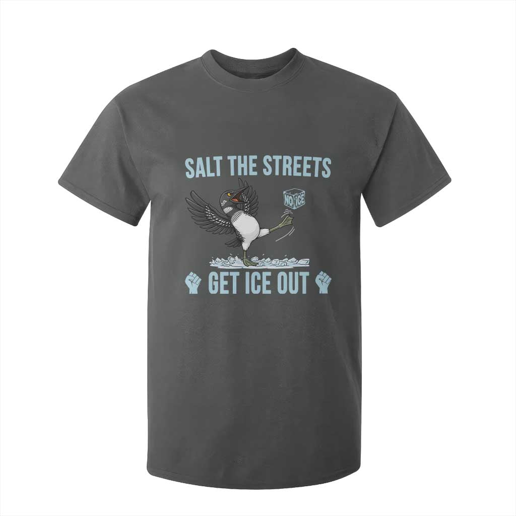 Salt The Streets Get Ice Out T Shirt For Kid Resist Minneapolis Political TS12 Dark Heather Print Your Wear